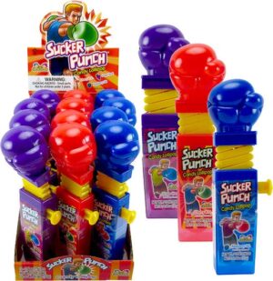 Kidsmania Sucker Punch Lollipop Candy Toy 0.60oz 12ct